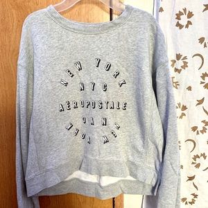 Grey Aeropostale cropped crewneck